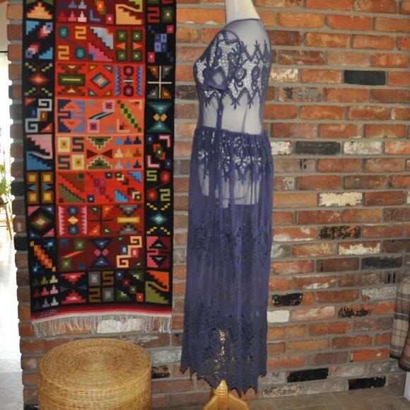 ASOS SHEER Lace Short Sleeve Maxi Dress EUR 38, US 8 - Picture 8 of 13